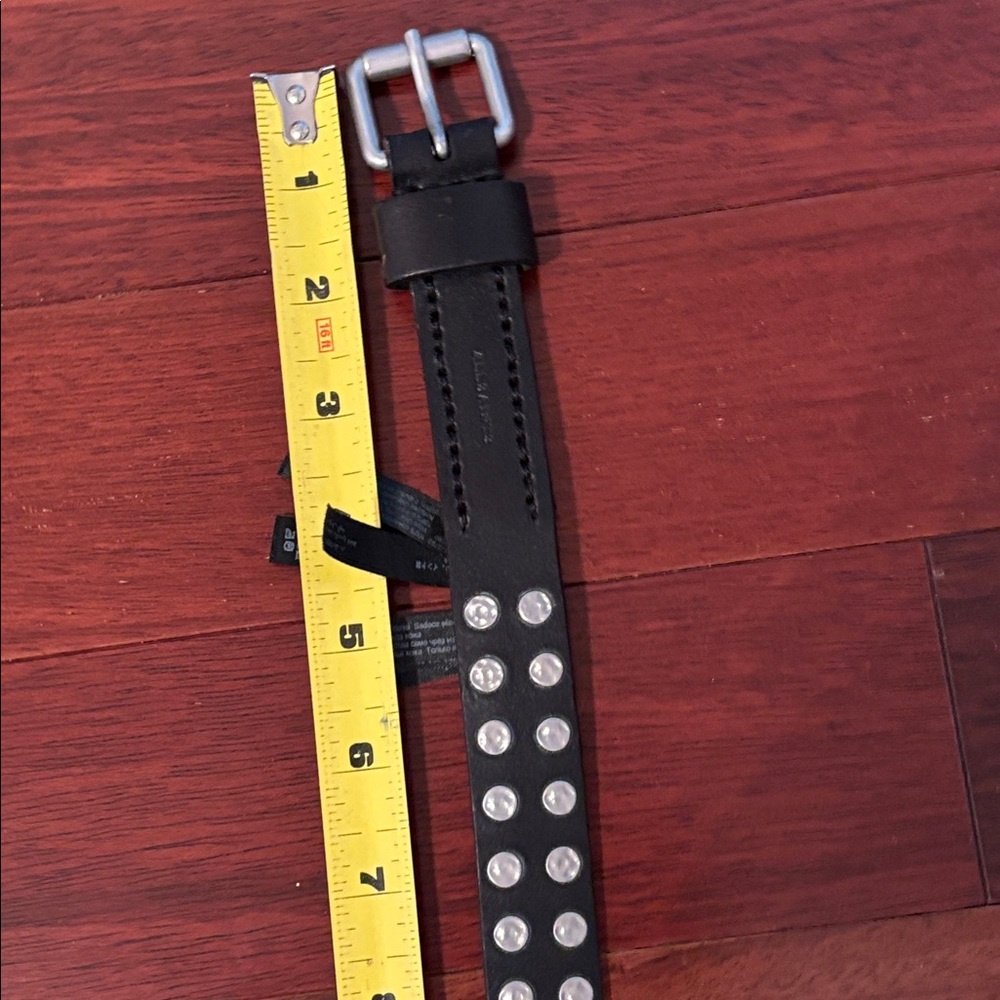 All Saints Belt Black Leather studded 47”